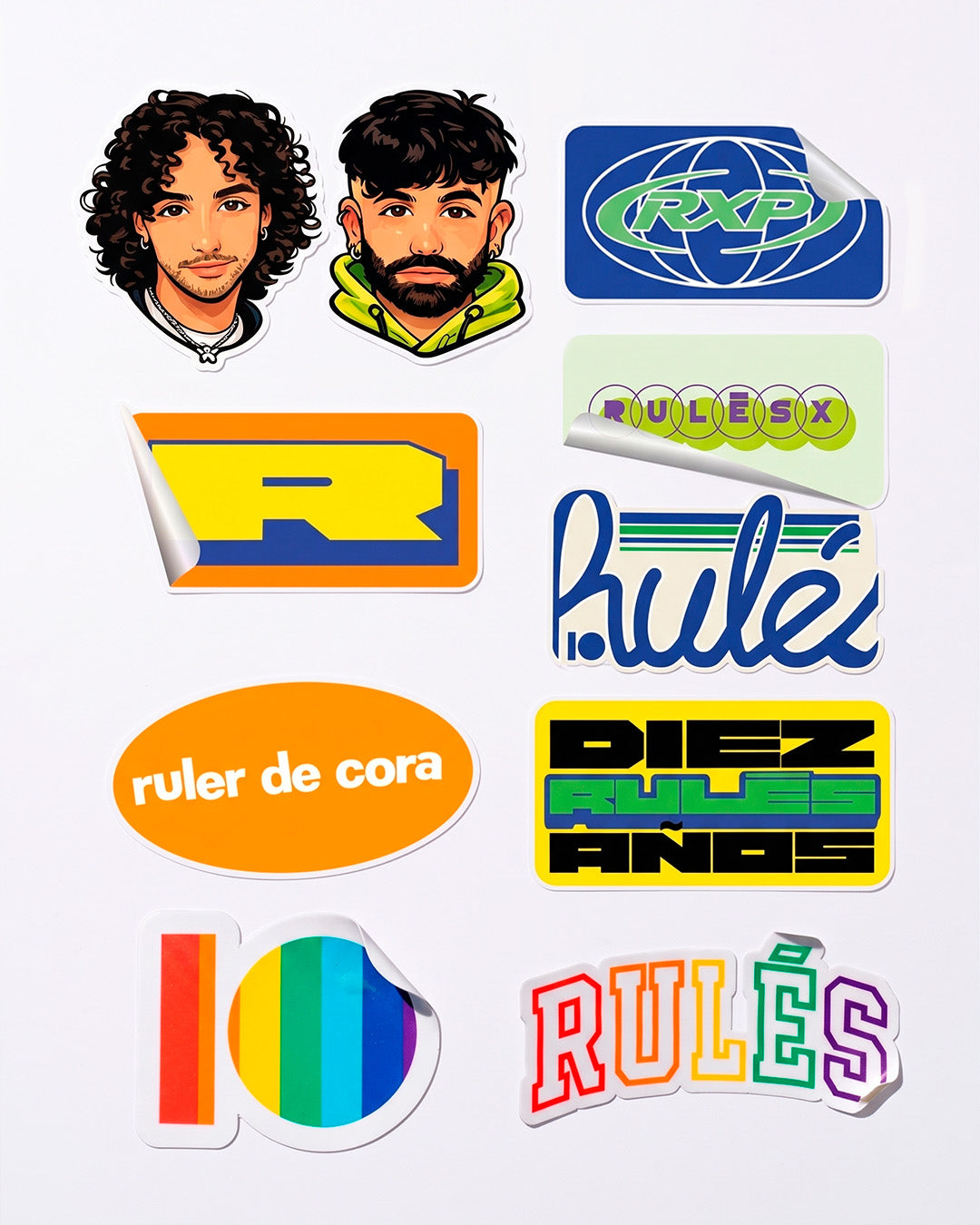 Set 8 Stickers Rulés 10 "Edición Pride"